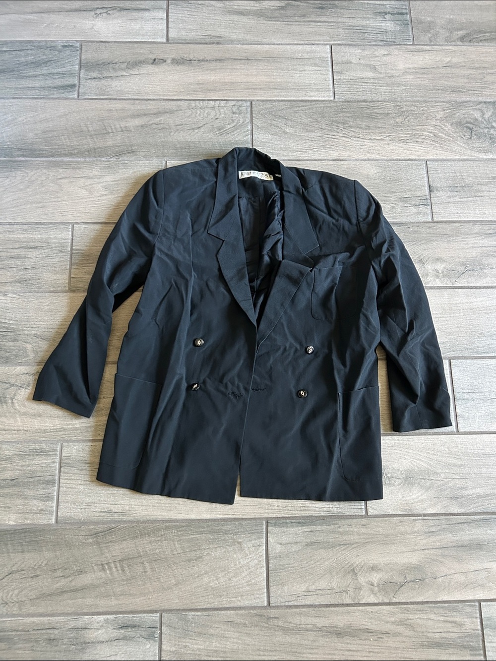 Josephine Chaus Black Double-Breasted Blazer